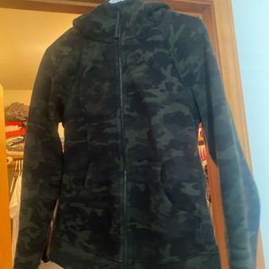 LuLu hooded zip up camo sweatshirt